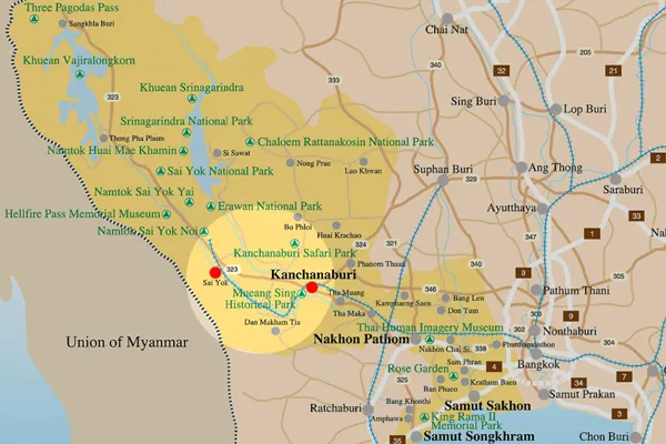 Tajlandia | W tym regionie, pomiędzy Kanchanaburi i Sai Yok, znajduje się Tygrysia Świątynia